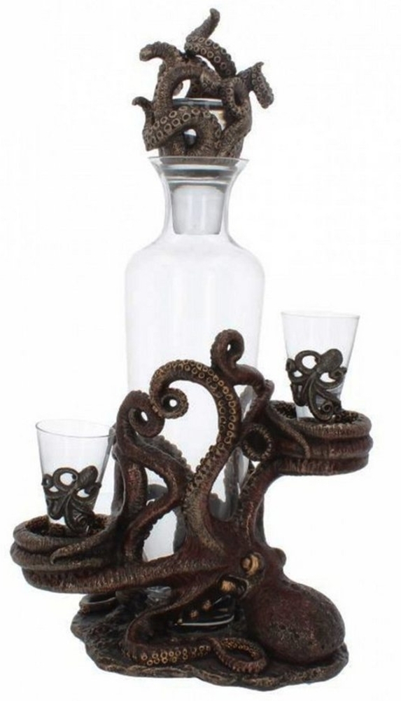 Horror-Shop Dekofigur Tentacle Temptation Octopus Flaschen & Schnapsglas Bild 1