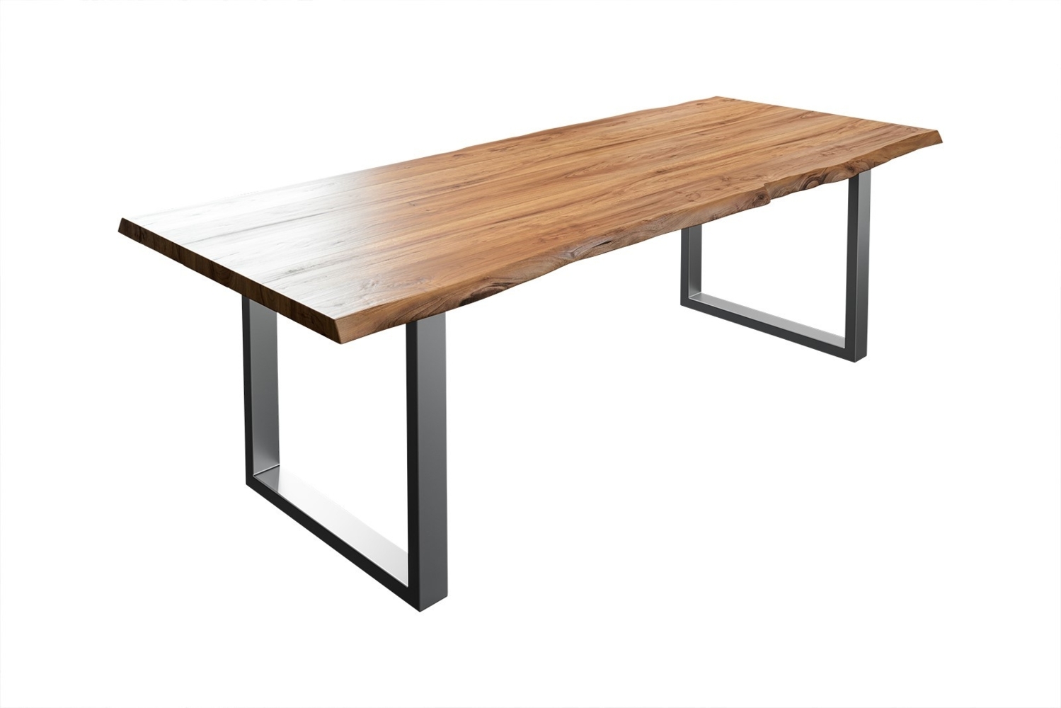 Esstisch Baumkante massiv Akazie natur 240 x 100 silber LIAM 68918904 Bild 1