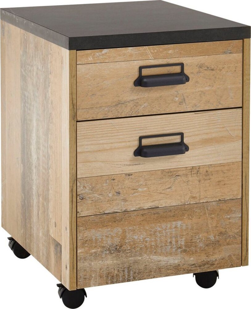 Home affaire Rollcontainer SHERWOOD, mit Apothekergriffen aus Metall, Breite 47 cm, Soft-Close-Funktion Bild 1