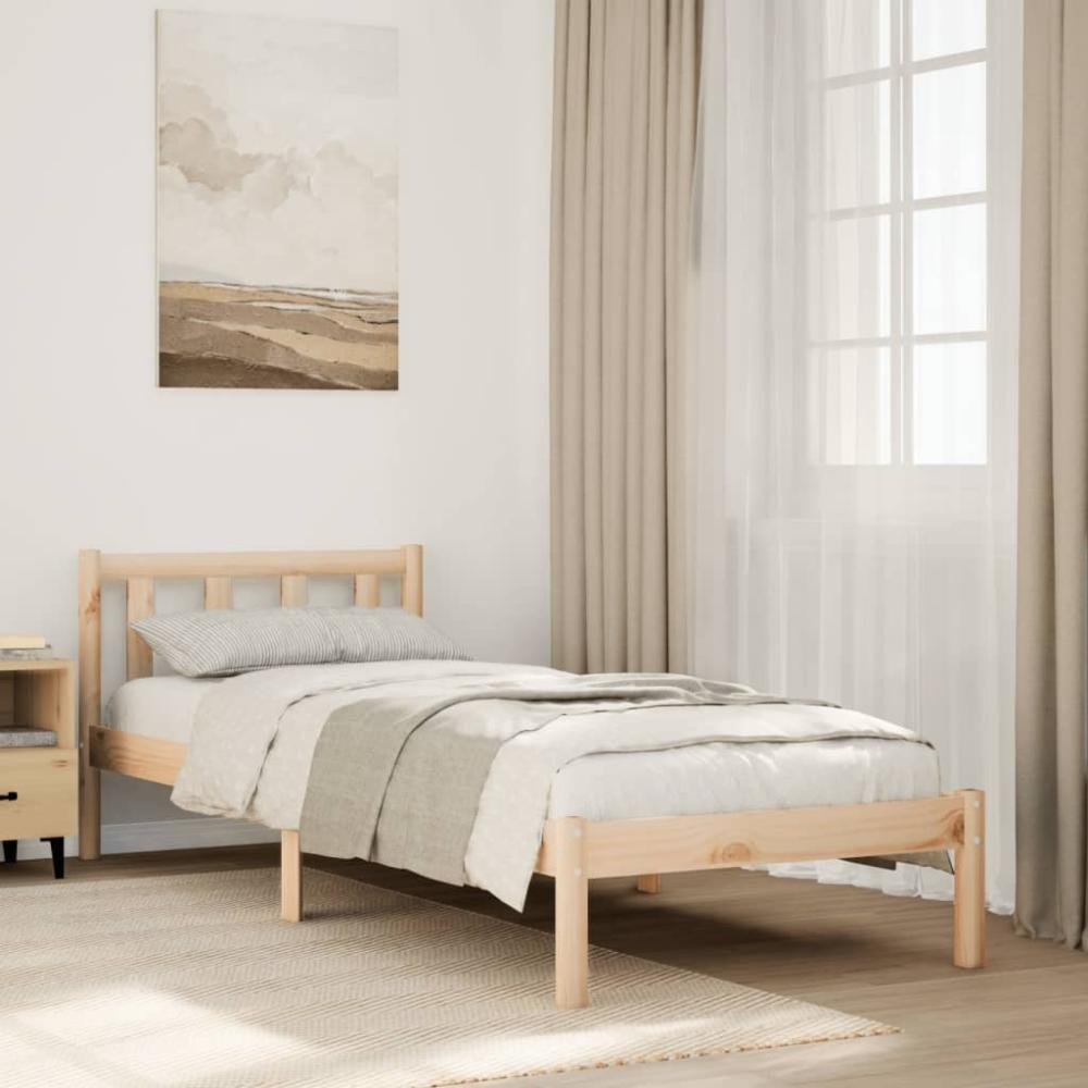 vidaXL Massivholzbett Extra Lang ohne Matratze 80x220 Kiefernholz 852442 Bild 1