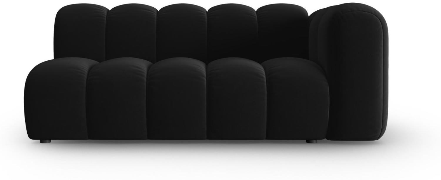 Micadoni Modulares Sofa Lupine 3-Sitzer Rechts Samtstoff Schwarz Bild 1