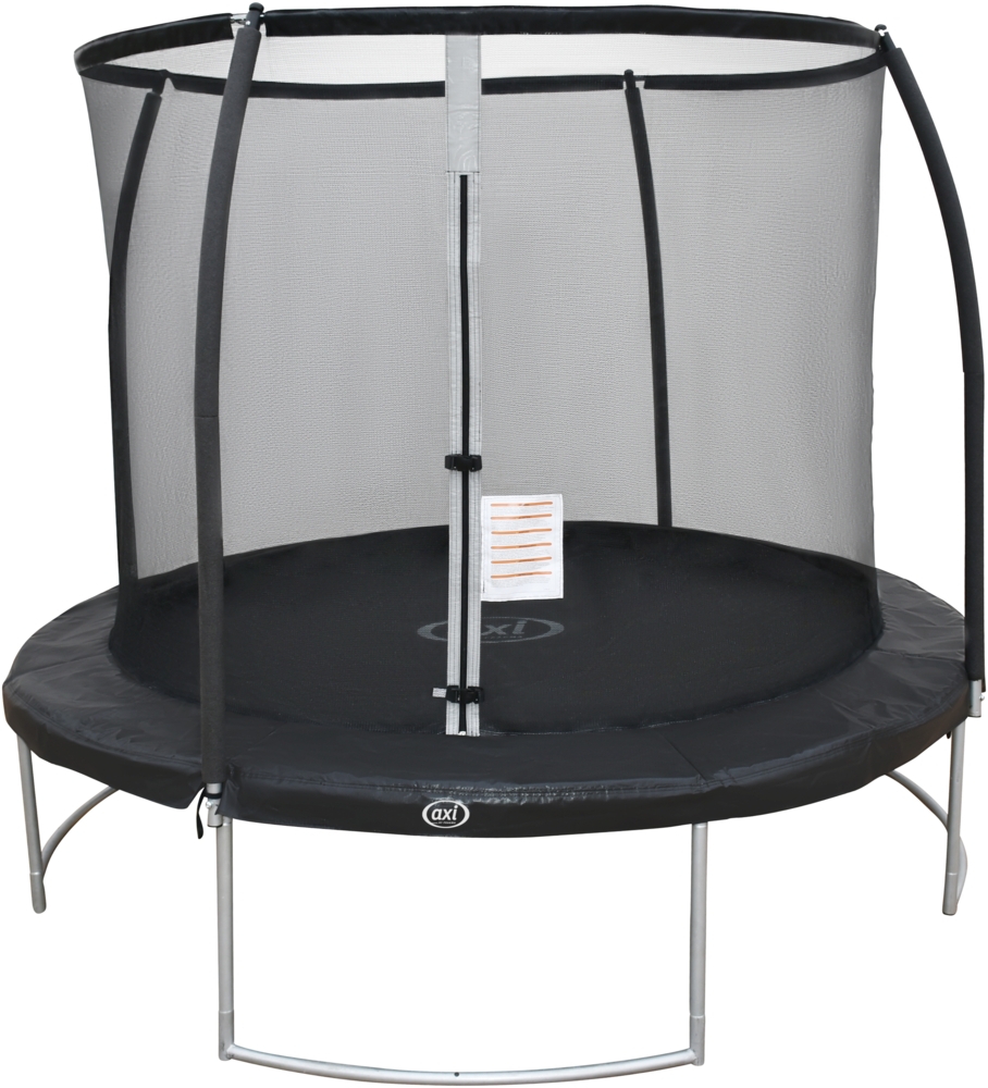 AXI Boston Trampolin rund mit Netz Ø 244 cm in Schwarz Inground & Onground Trampolin für Kinder mit Umrandung | Schwarz | Metall | 244.00 cm Bild 1