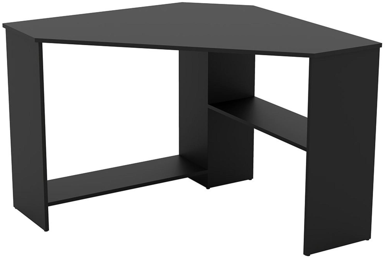 Eckschreibtisch Schreibtisch Rabat 80x80x73cm schwarz Bild 1