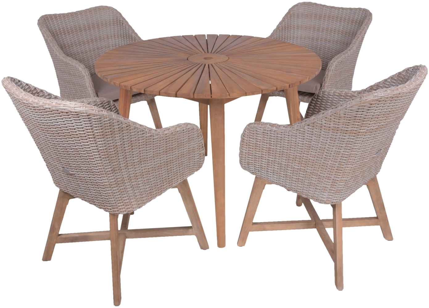 Garden Pleasure Tischgruppe FREMONT/OAKLAND Set 5tlg. Gartenmöbel Sitzgruppe Bild 1