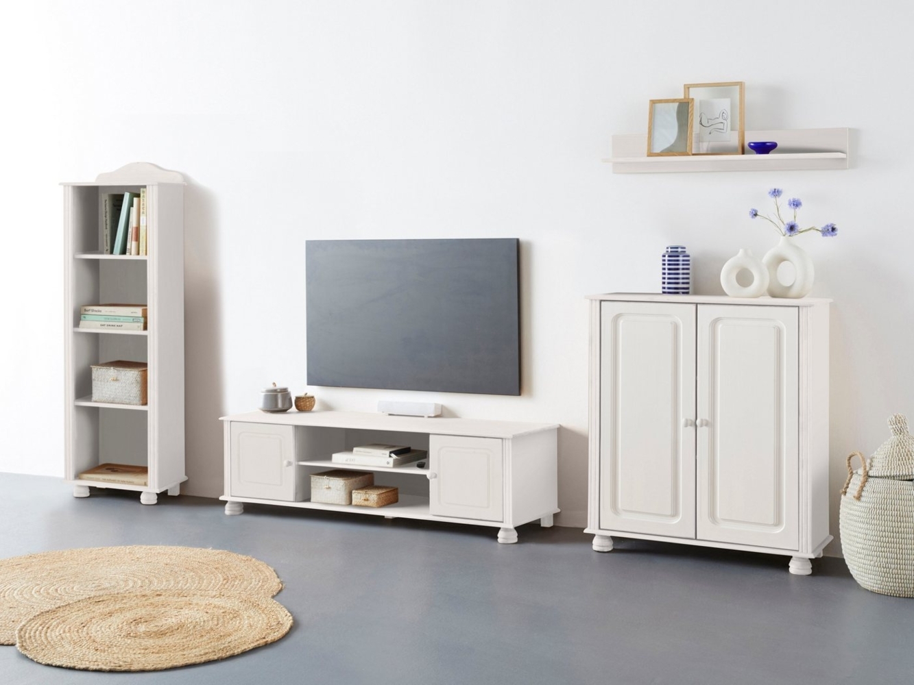 Home affaire Wohnwand Mette, (3-St), 1 Midischrank, 1 Bücherregal und 1 Lowboard ohne Wandboard Bild 1