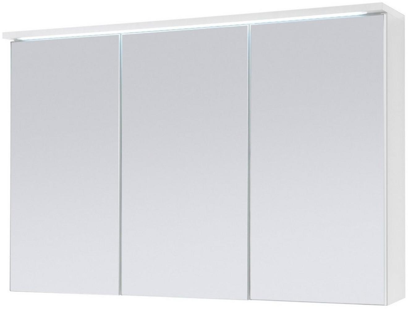 AILEENSTORE Spiegelschrank Badmöbel mit Beleuchtung DUO 100 cm LED WEISS Bild 1