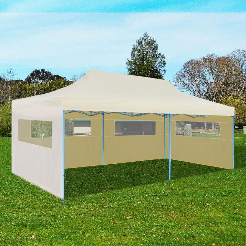 vidaXL Pop-Up-Partyzelt Faltbar Creme 3×6 m 41582 Bild 1