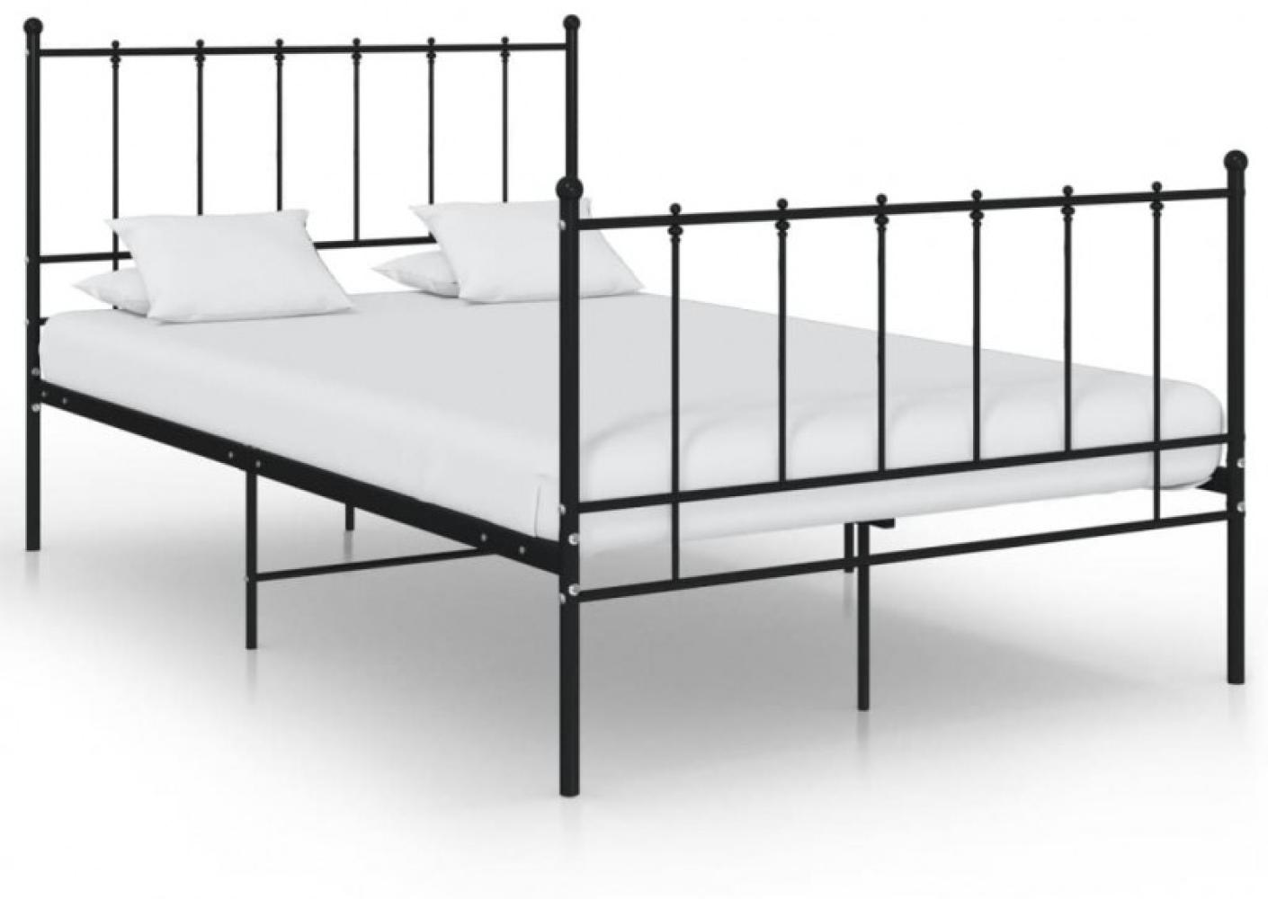 vidaXL Bett Schwarz Metall 120x200 cm [324952] Bild 1