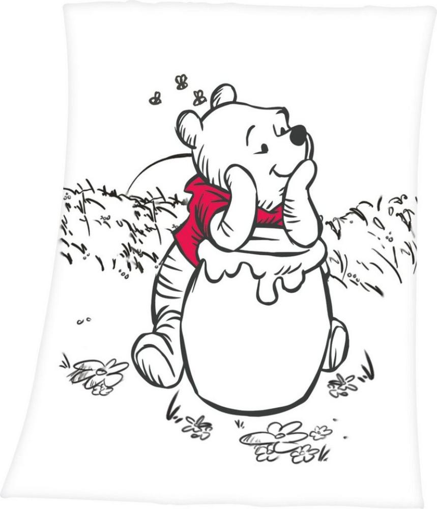 Babydecke Winnie Pooh, Disney, mit liebevollem Winnie Pooh Motiv, Kuscheldecke Bild 1