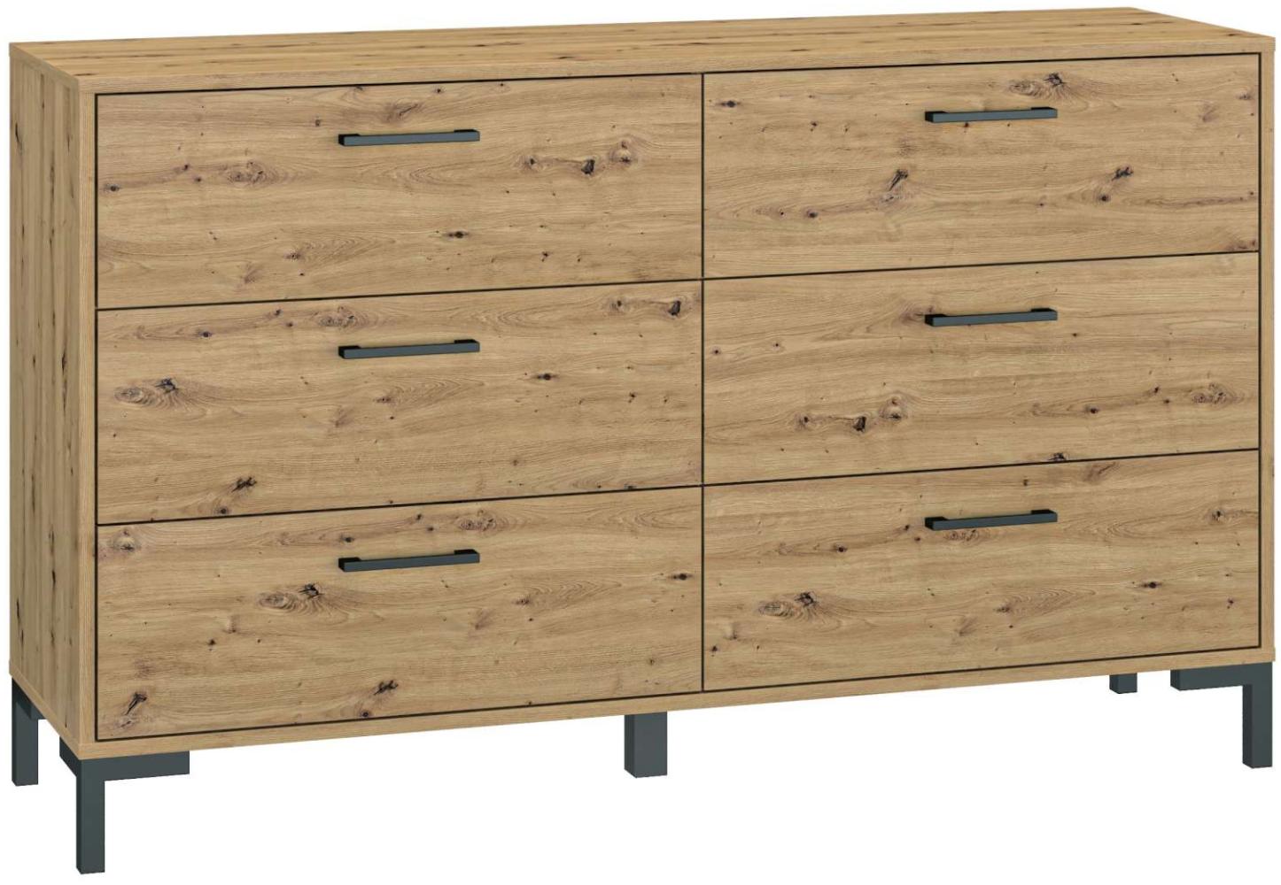 Stylefy Nils III Kommode Eiche Artisan Dekor Bild 1