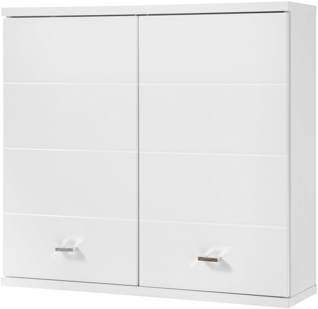 Hängeschrank 2 POOL Badmöbel MDF weiß Hochglanz tiefzieh Bild 1