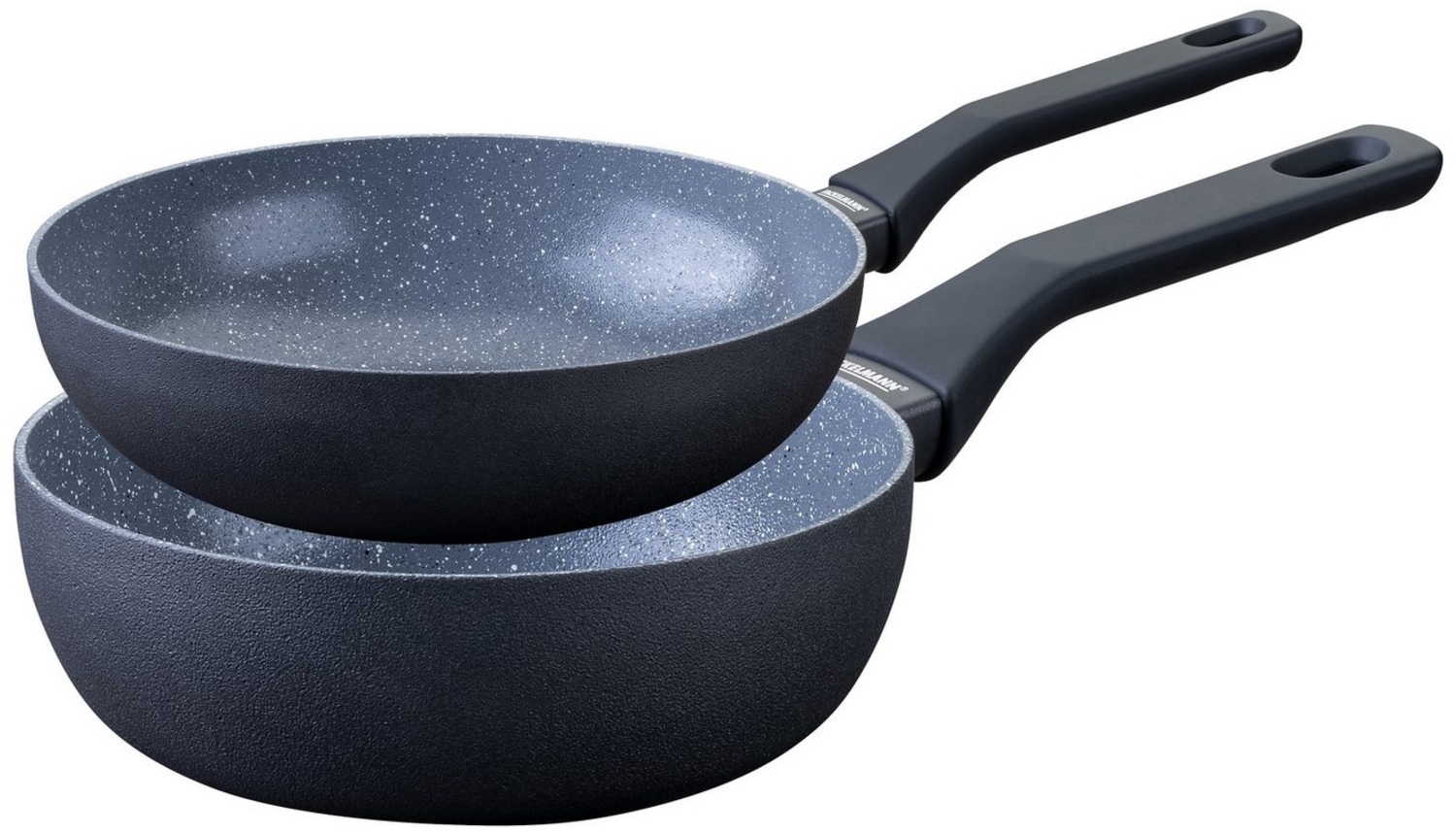 FACKELMANN Wok Cosmo, Aluminium (Set, 2-tlg), Wokpfannen-Set Cosmo Ø 20 cm & Ø 28 cm – mit Ceramic-Beschichtung Bild 1