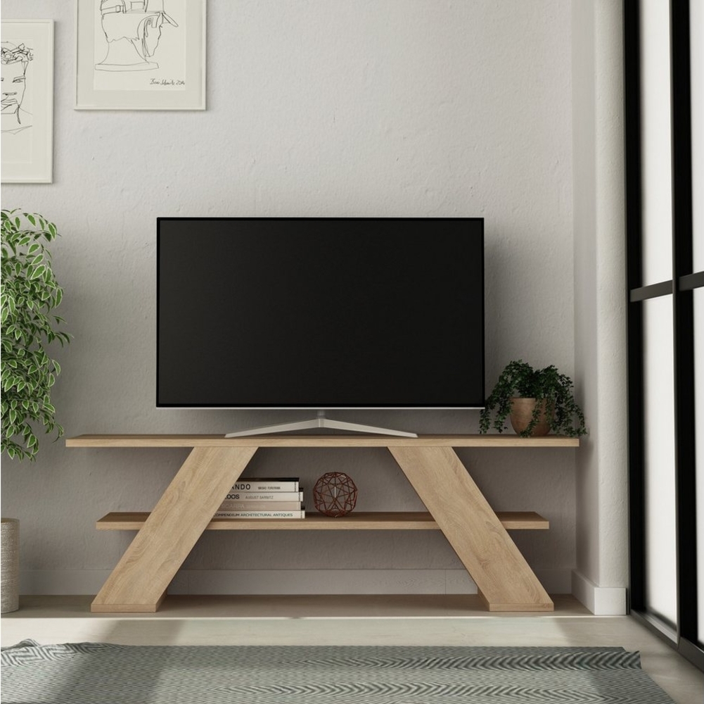 Decortie TV-Schrank Farfalla Moderner TV-Ständer, Multimedia-Center, TV-Möbel, 120 x 33,5 x 40 cm Bild 1