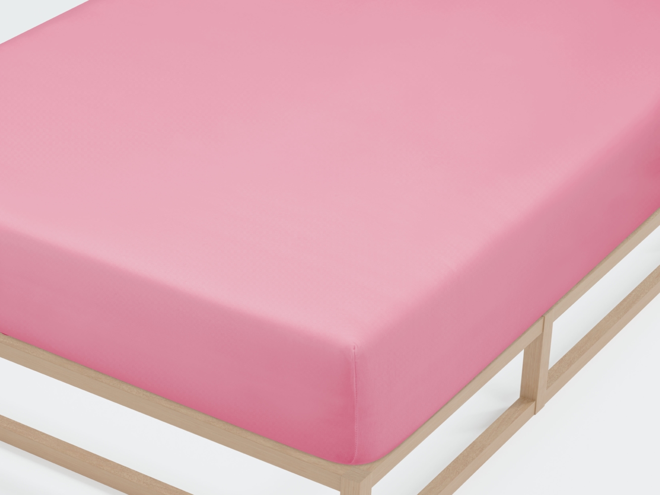 Biberna Jersey-Spannbetttuch, 100 % Baumwolle, Pink, 1x 90x190 cm - 100x200 cm Bild 1