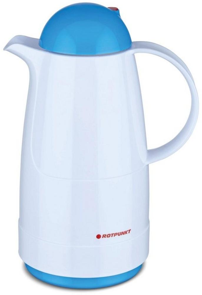 ROTPUNKT Isolierkanne 0,5 ltr. hochwertig I Glaseinsatz I BPA Frei I 24 Std warm 36 std kalt, 0,5 l, (Kaffeekanne I Teekanne, 200 polar/kingfischer), Glaskolben aus doppelwandigem Rosalin-Glas Bild 1