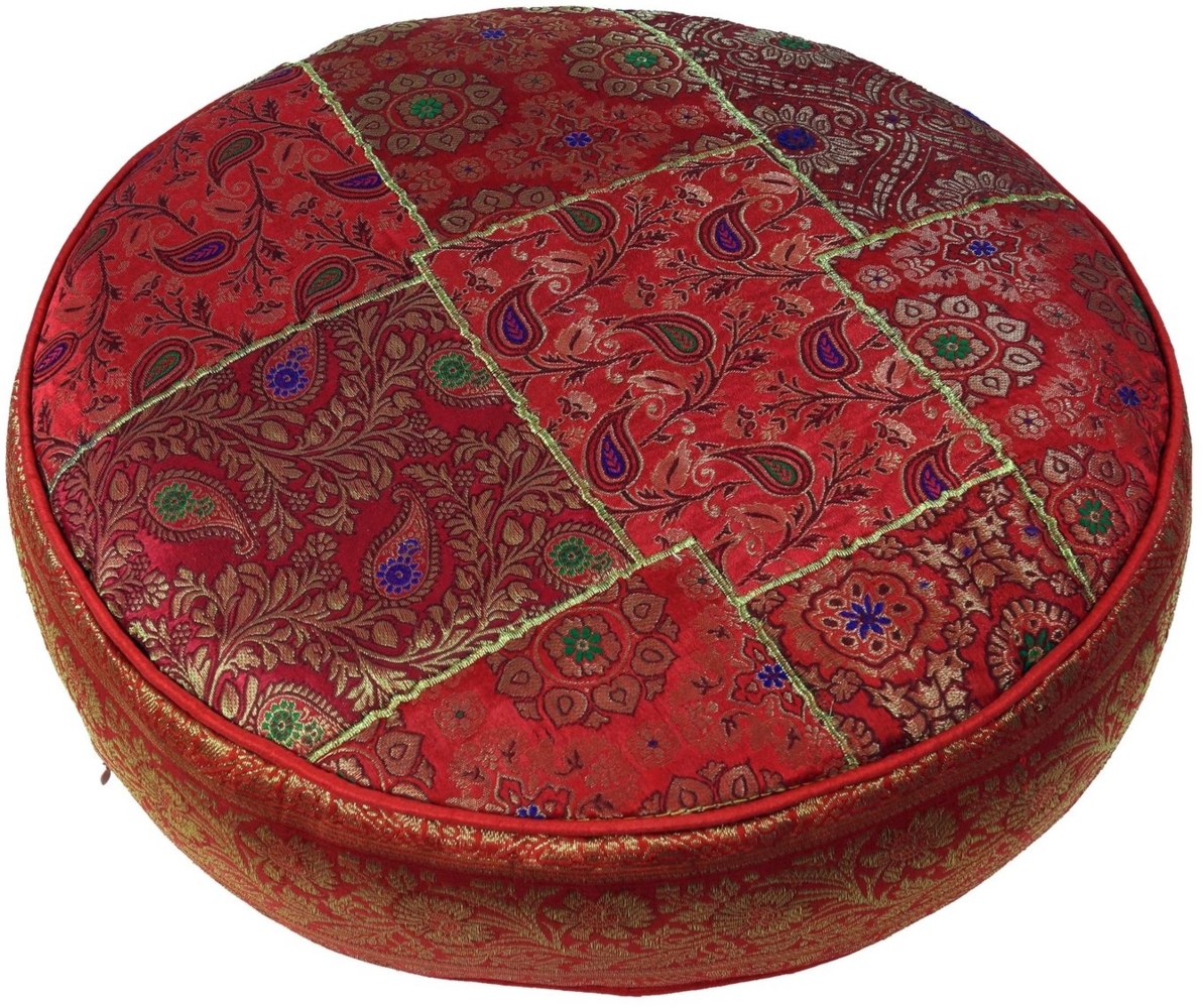 Guru-Shop Sitzkissen Orientalisches rundes Patchwork Kissen 50 cm,.. Bild 1