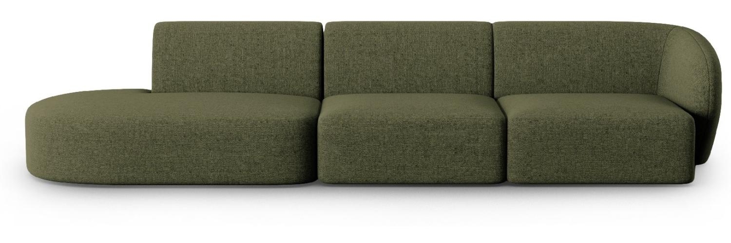 Micadoni Modulares Sofa Shane 4-Sitzer Links Chenille Grün Melange Bild 1