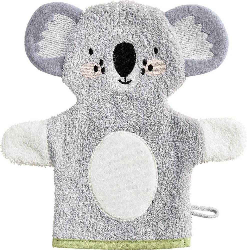 Erwin Müller Waschhandschuh Kinder-Waschhandschuh 2-in1 "Koala", (1-St), Walk-Frottier Tiermotiv Bild 1