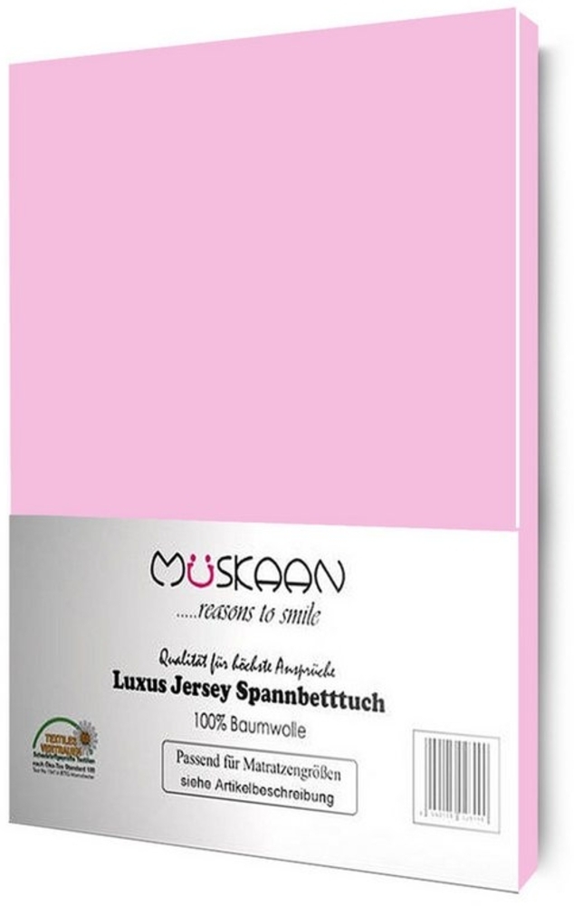 Müskaan Spannbettlaken Jersey Spannbettlaken, Baumwolle, (1 Stück), mit Gummizug Bild 1