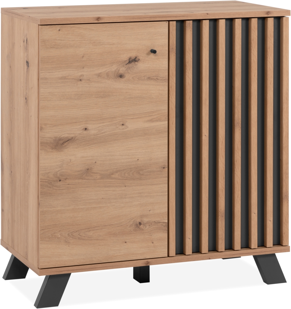 Finori 'Medan 01D' Kommode, 2 Türen, Dekor Artisan Oak / anthrazit, ca. 80 x 85 x 40 cm Bild 1