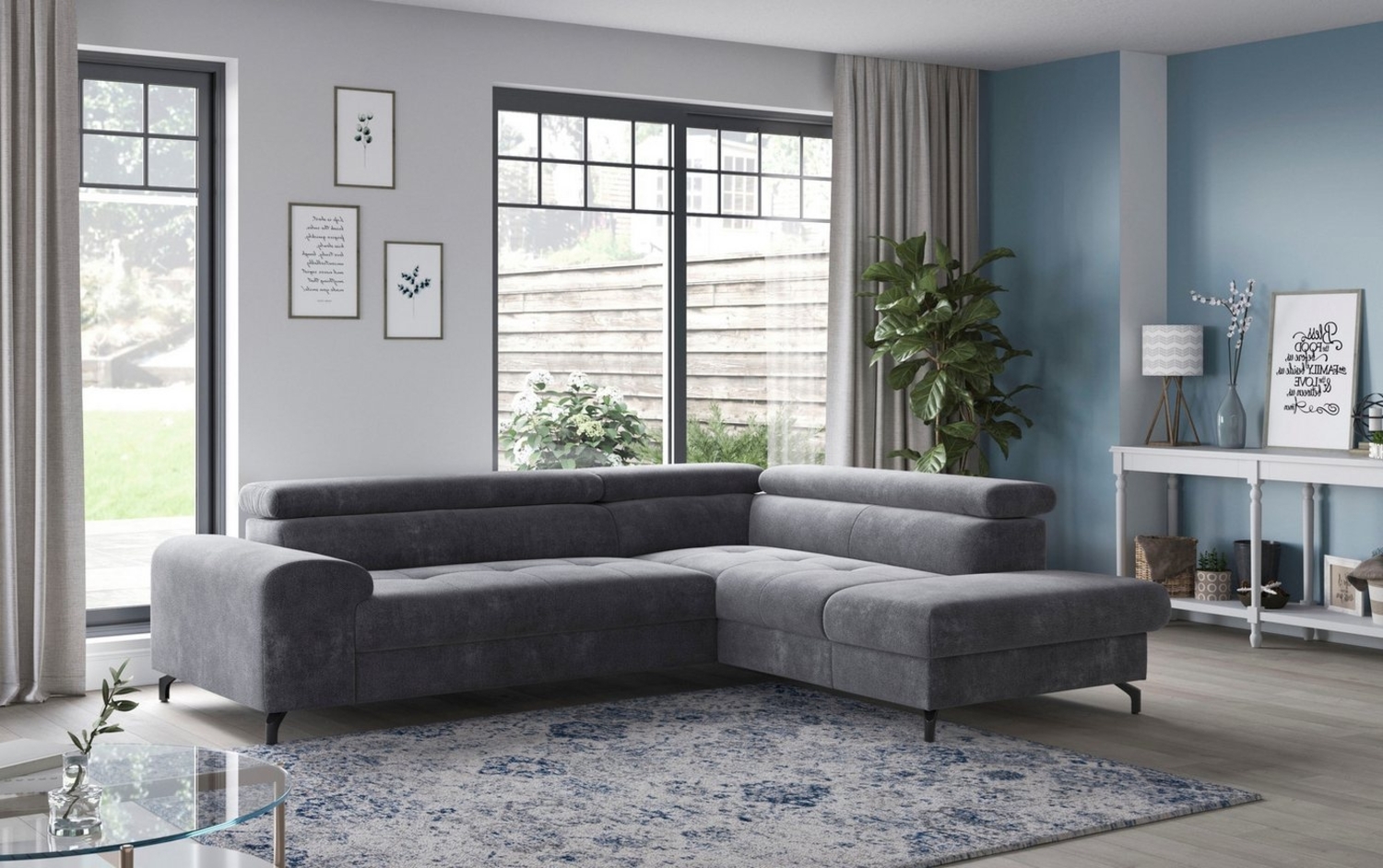 COTTA Ecksofa Aura L-Form, B: 260 cm, mit Bettfunktion, Bettkasten & Kopfteilverstellung Bild 1