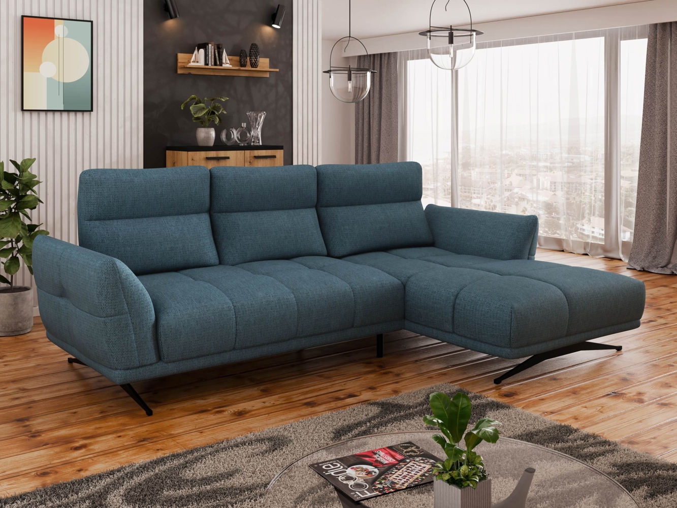 Ecksofa Govello (Farbe: Sorella 77, Seite: Rechts 2R-LC) Bild 1