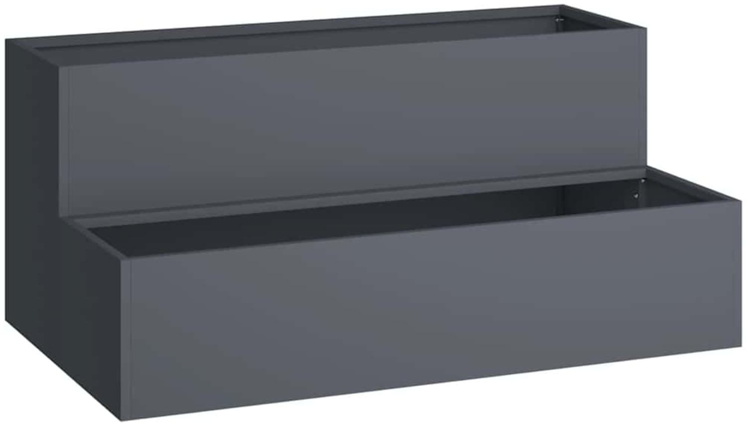 vidaXL Gartenblumentopf Anthrazit 100 x 60 x 45 cm Stahl 865871 Bild 1