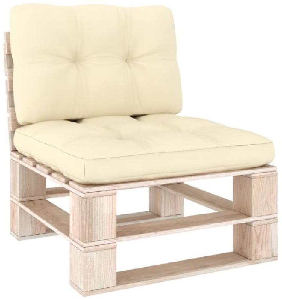 Palettensofa-Kissen 2 Stk. Cremeweiß Bild 1