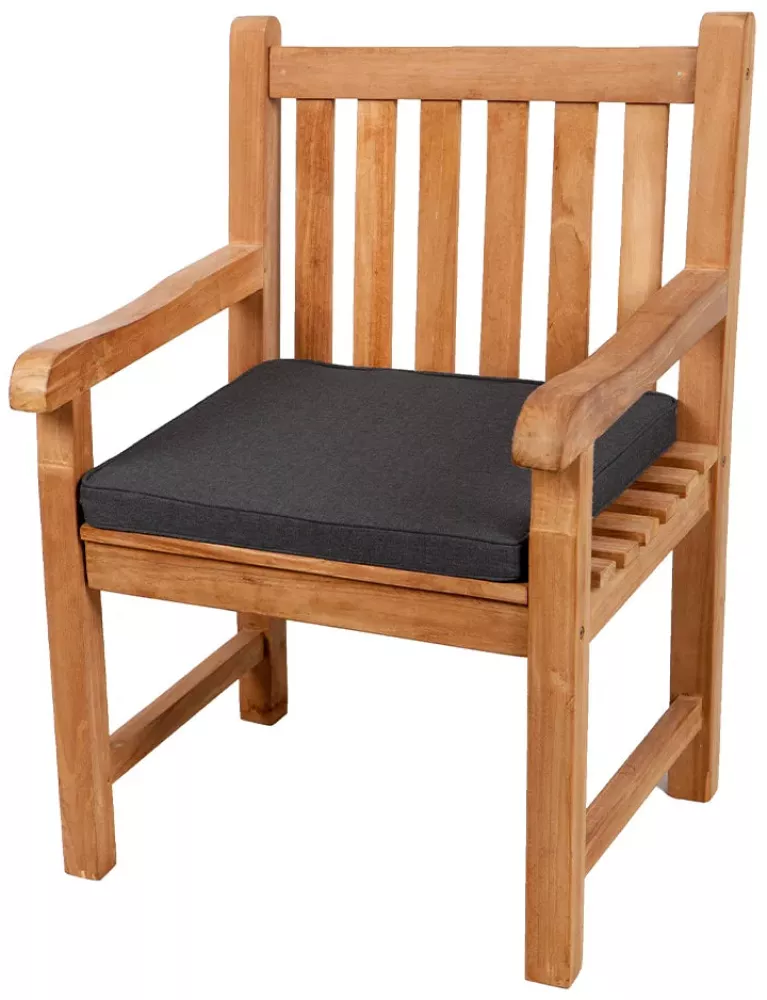 Gutekissen® Sitzkissen für Bank, Gartenschaukeln, Sitz, glatt. FK5 (60x60x5, Dunkelgrau) Bild 1