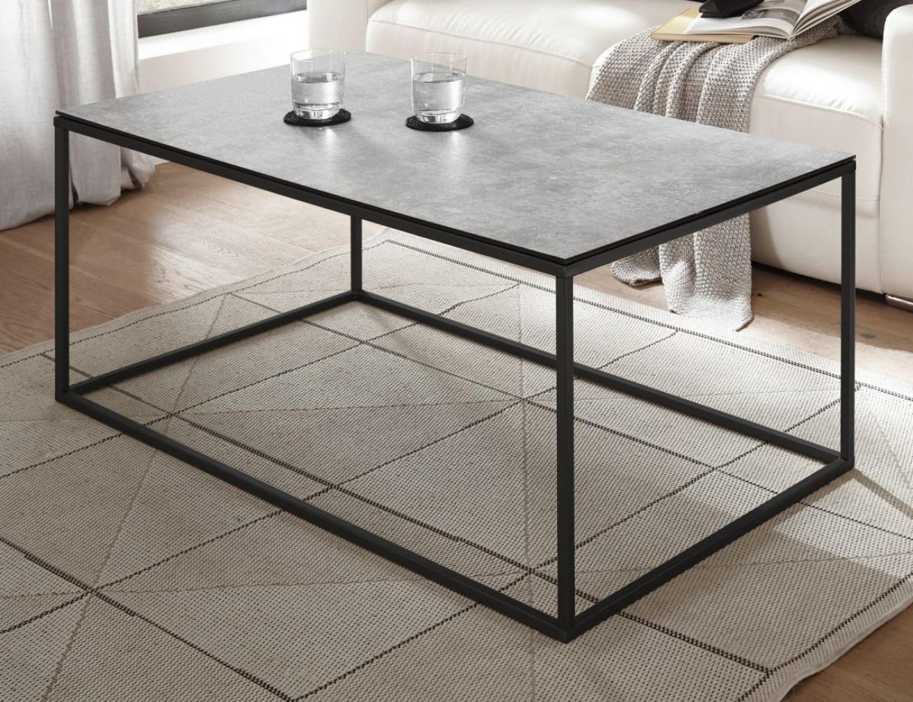 Couchtisch Fargo in Glas Keramik-Optik 110 x 60 cm Bild 1