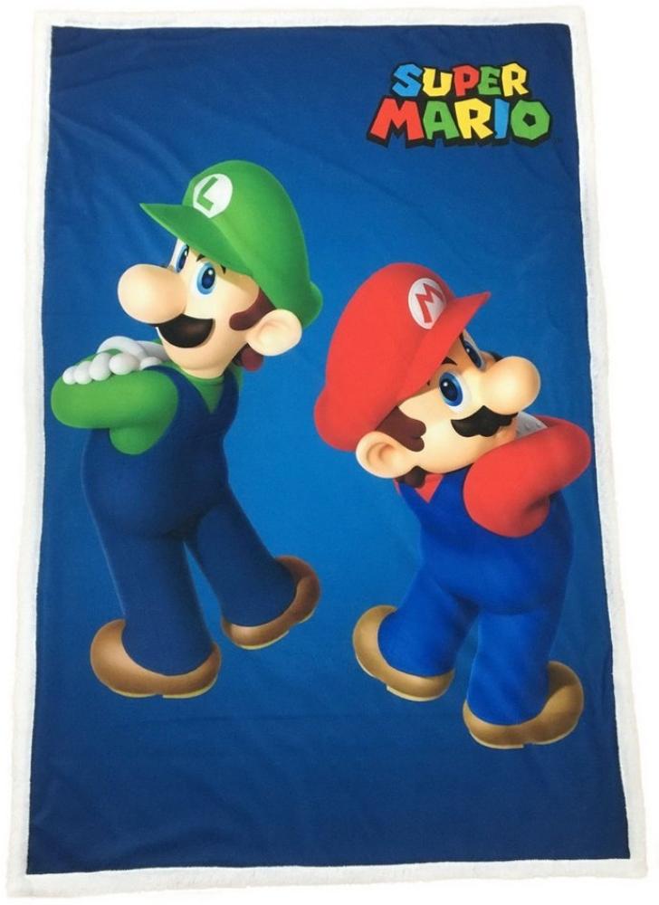 Super Mario Sherpa-Fleece-Decke 100 x 150 cm für Fans und Komfortliebhaber Bild 1