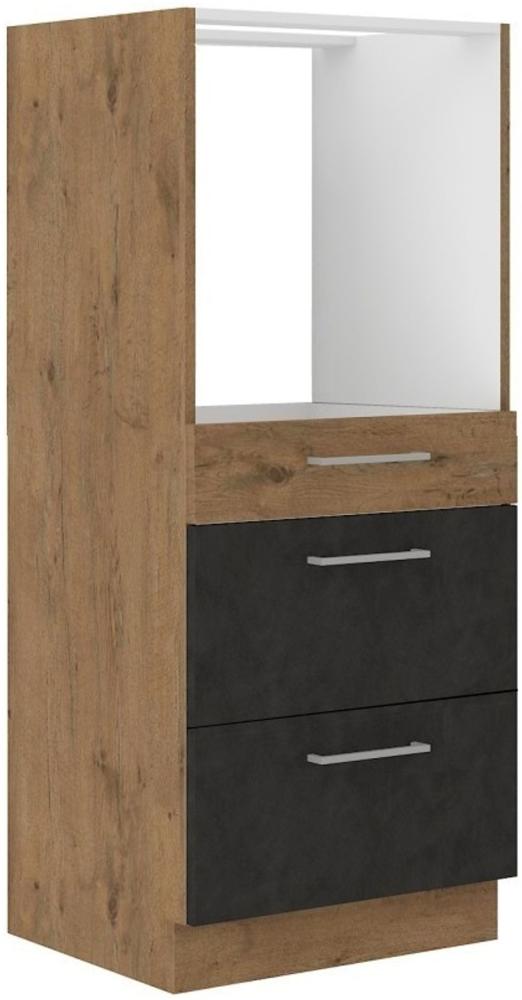 Vigo Midischrank 60 cm Eiche Lancelot Matera Grau Küchenzeile Küchenblock Küche Bild 1