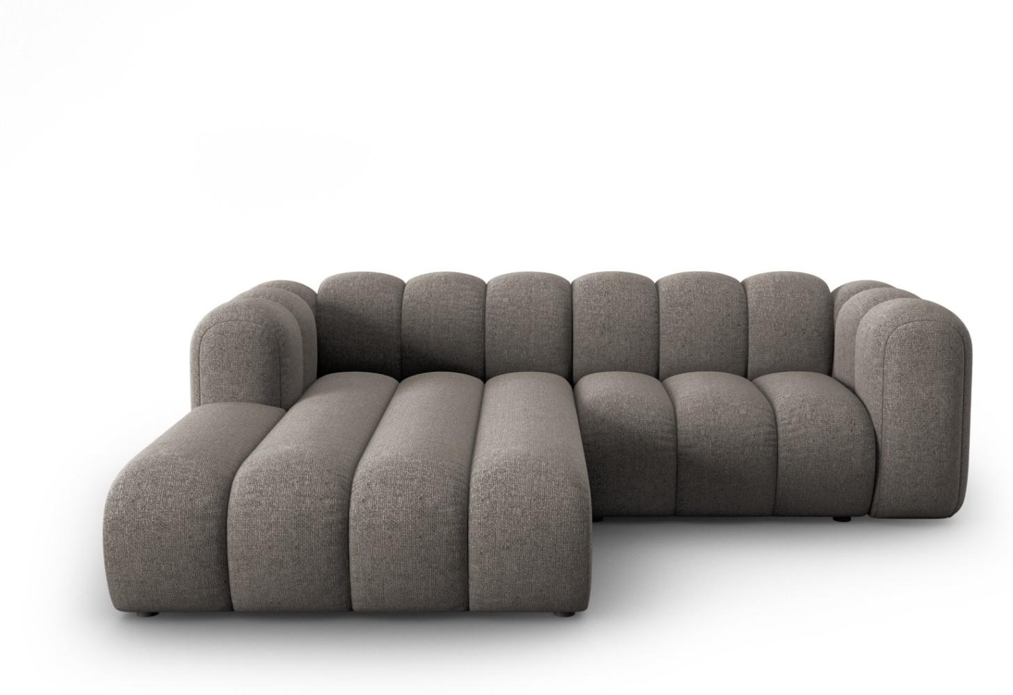 Micadoni Modulares Ecksofa Lupine 3-Sitzer Links Chenille Grau Bild 1