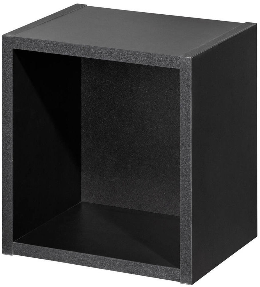 Badezimmer Regal Skelbolu 27x25x21 cm Schwarz [en. casa] Bild 1