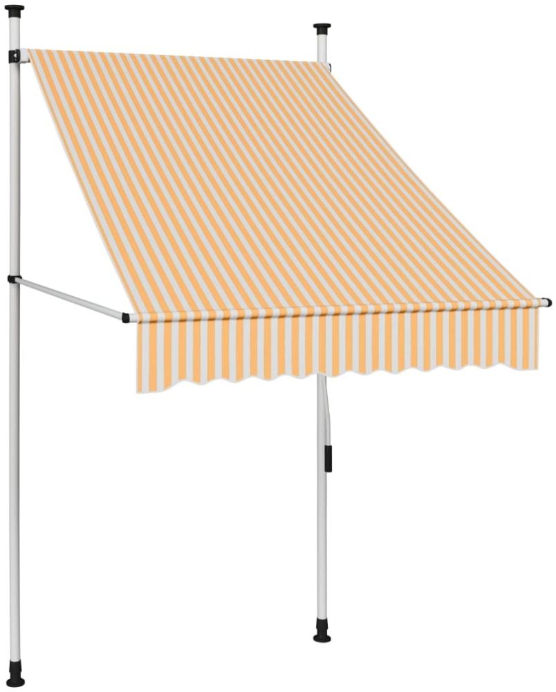 vidaXL Markise Einziehbar Handbetrieben 100 cm Orange/Weiß Gestreift 145831 Bild 1