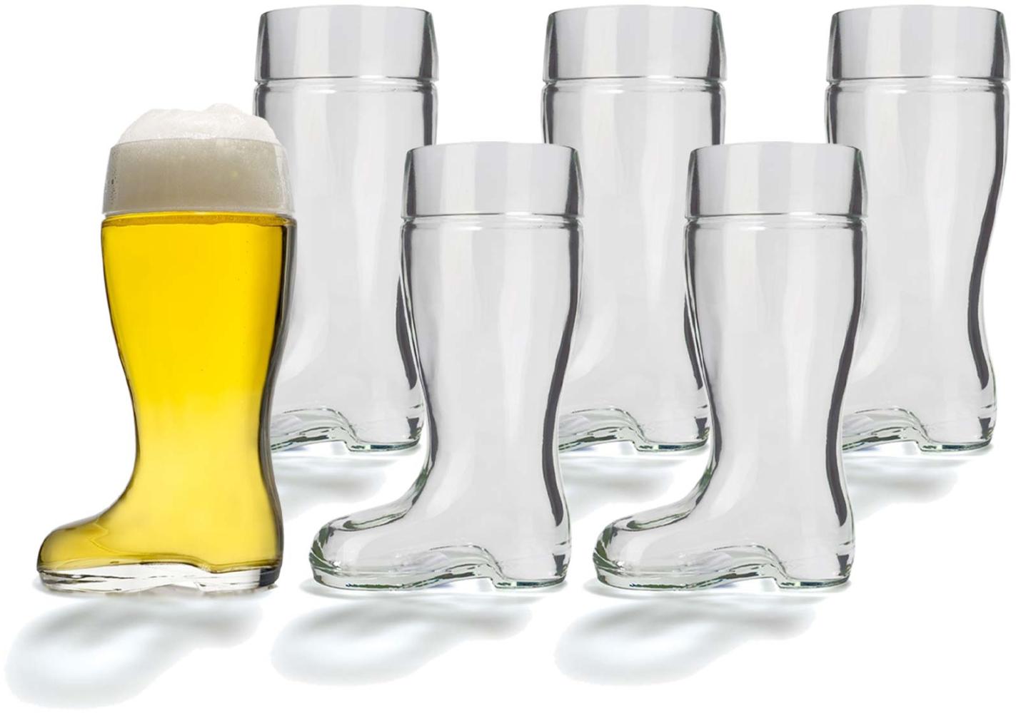 Stölzle Oberglas Stiefel Bierglas 1,0 l 6er Set Bild 1