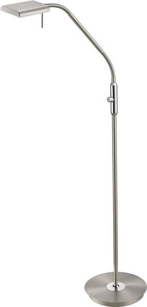 LED Stehleuchte BERGAMO Silber flexibel Sensordimmer - Höhe 135cm Bild 1