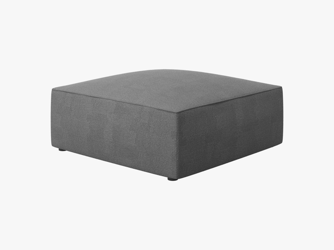 Micadoni Hocker Ruby 1-Sitzer Strukturierter Stoff Ottawa Grau Bild 1