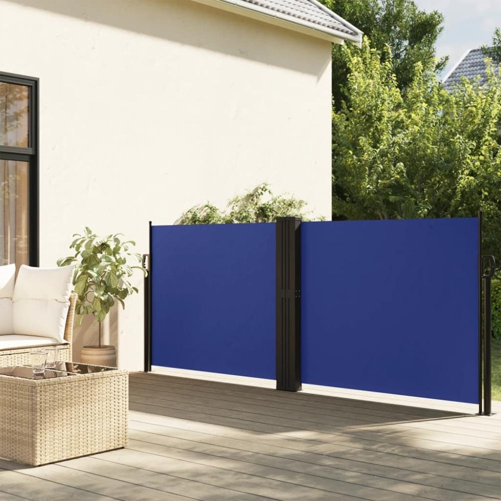 vidaXL Seitenmarkise Ausziehbar Blau 120x1000 cm 4004701 Bild 1