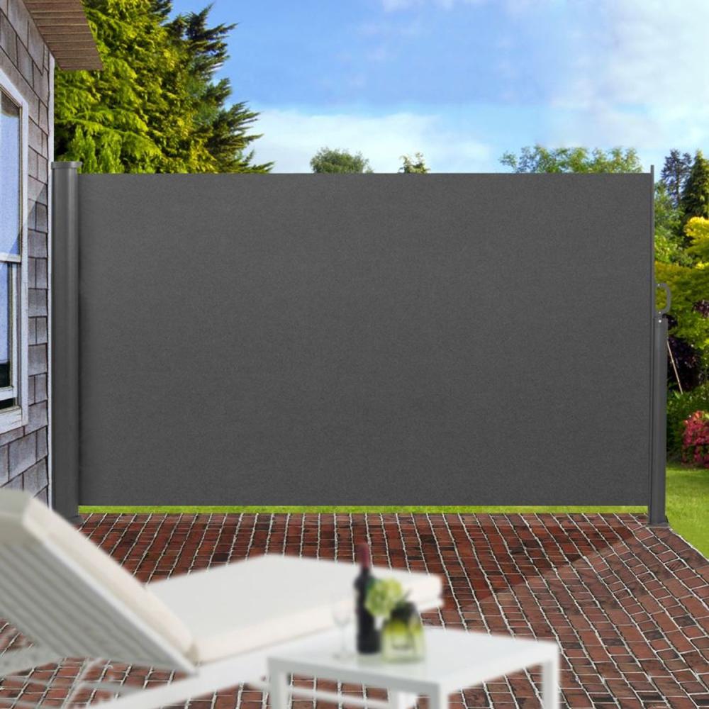 Seitenmarkise Sichtschutz Windschutz Sonnenschutz Seitenrollo Markise 300x160cm Bild 1