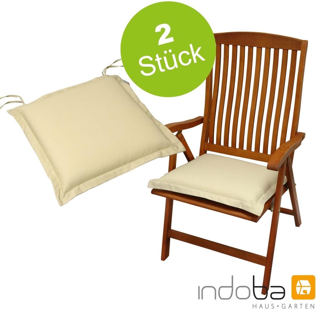 2 x indoba - Sitzkissen Serie Premium - extra dick - Beige Bild 1