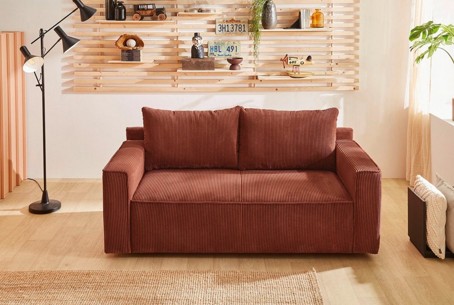 Jockenhöfer Gruppe Schlafsofa Ron, Platzsparendes Sofa mit Gästebettfunktion, Federkernpolsterung Bild 1