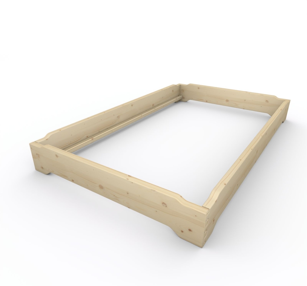 Stapelbett Holzbett (Fichte) "Gäste-Edi" 120 x 200cm 23cm Gästebett Jugendbett Bild 1