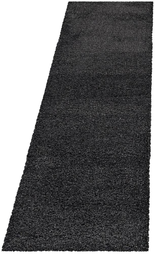 Hochflor Teppich Francesca Läufer - 80x250 cm - Grau Bild 1