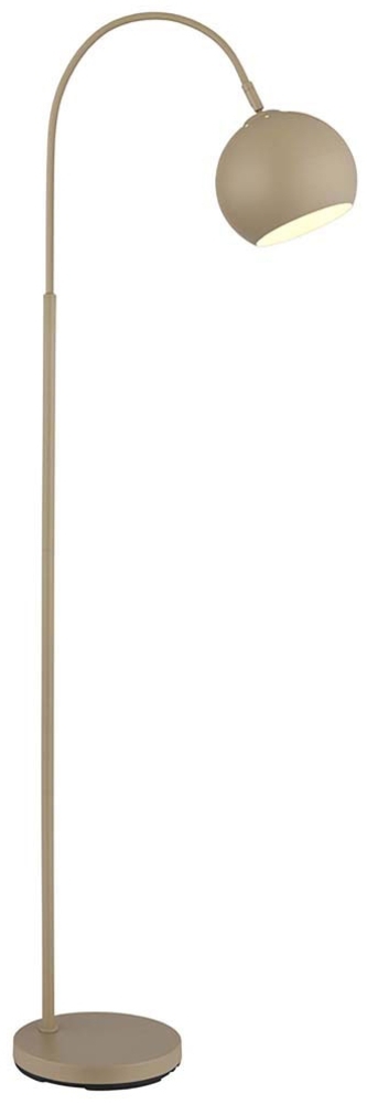 Bogenstehlampe, Metall, sandfarben, H 150cm Bild 1