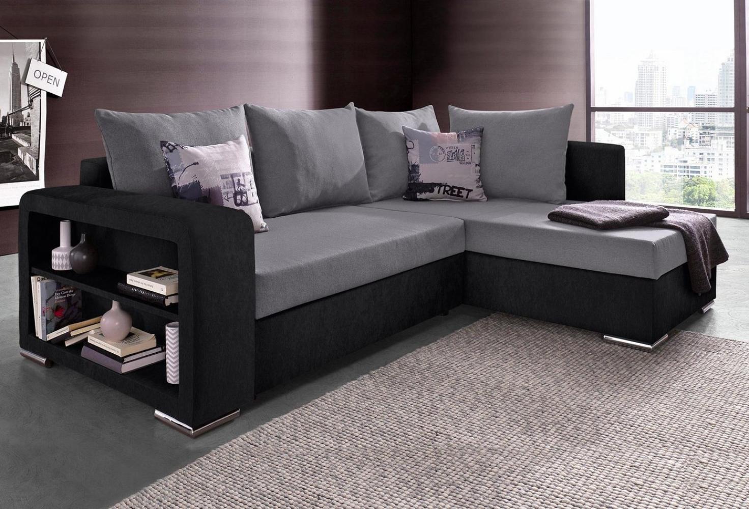 COLLECTION AB Ecksofa John L-Form, mit Bettfunktion, Bettkasten und integriertem Regal Bild 1