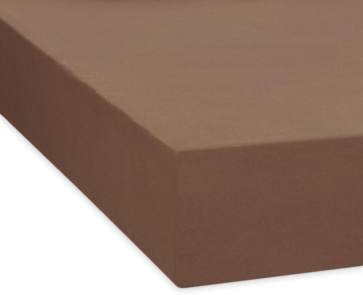 Traumschlaf Feinbiber Boxspring Spannbetttuch|160x200 cm| mocca Bild 1