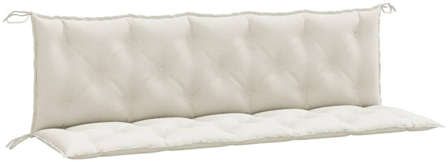 vidaXL Gartenbank-Auflagen 2 Stk. Melange Creme 180x50x7 cm Stoff 4002621 Bild 1