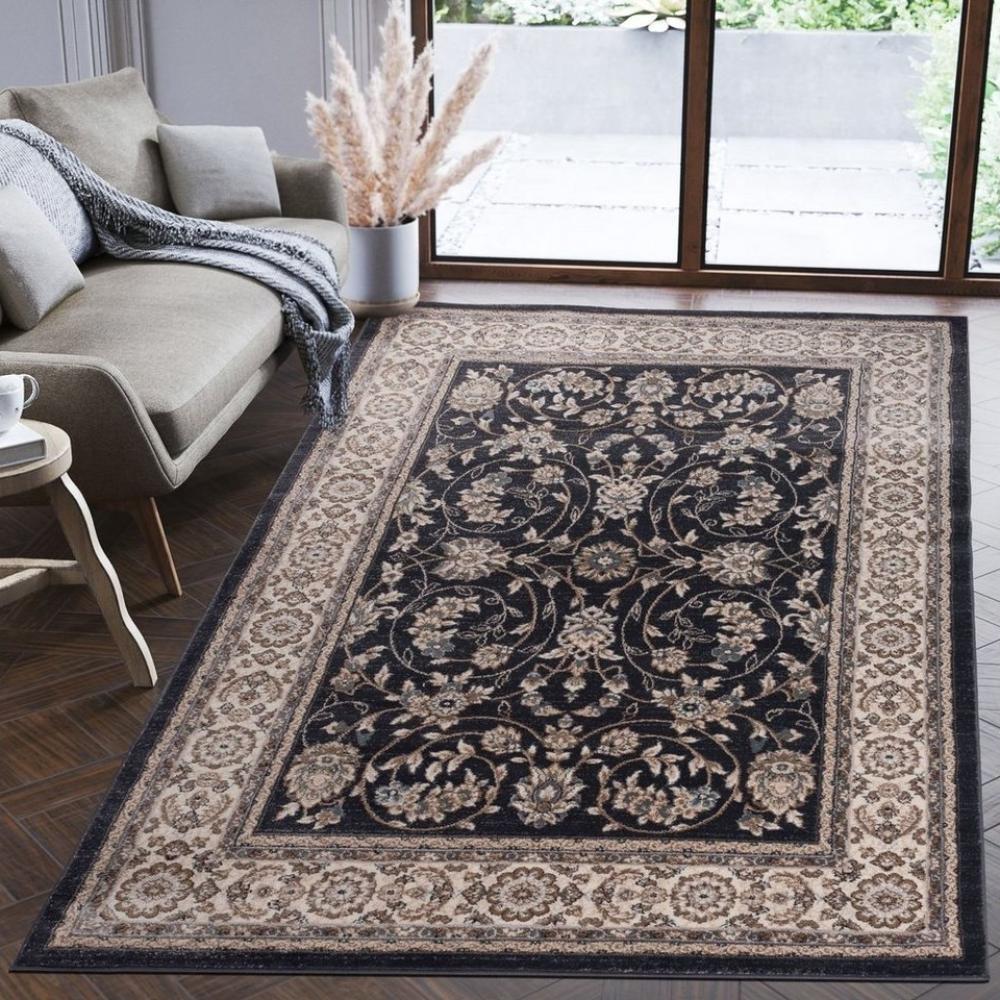 Mazovia Orientteppich Oriente Teppich - Traditioneller Teppich Orient Schwarz Beige, 60 x 100 cm, Geeignet für Fußbodenheizung, Pflegeleicht, Wohnzimmerteppich Bild 1