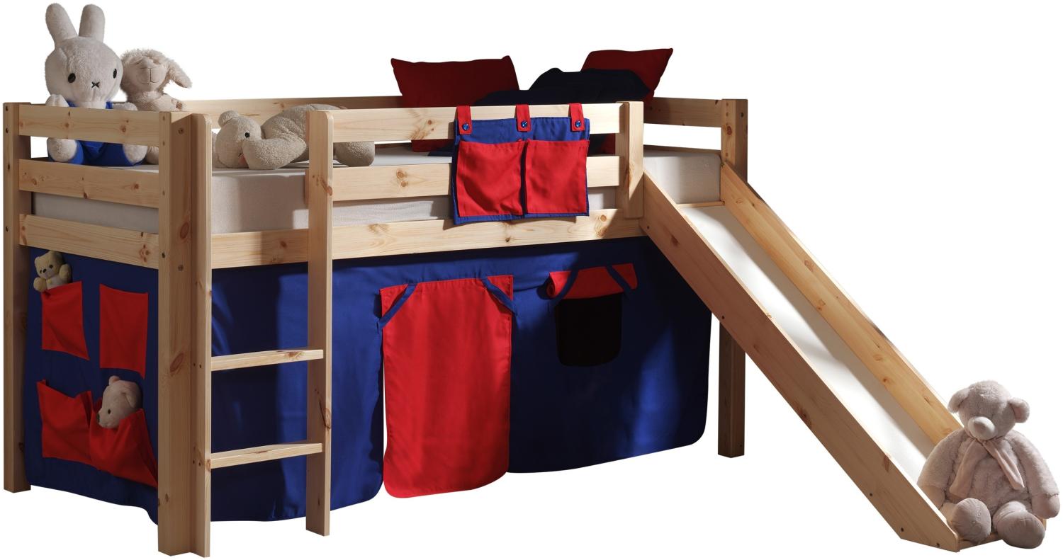 Spielbett >PINO< in Kiefer massiv natur lackiert - 210x114x218 (BxHxT) Bild 1